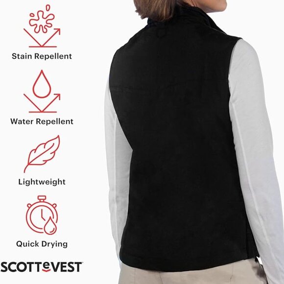 SCOTTeVEST Featherweight vest - 16 Hidden Pockets - size L - Cadet Blue - Picture 7 of 11
